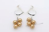 spe439 Sterling Silver Non-pierce Screwback Earrings with Shell Pearl