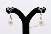 Spe445 6-7mm White Rice Shape Pearl Love Stud Earrings