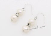 Spe477 Fancy Potato Pearl Dangle Sterling Silver Hook Earrings with