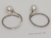 Spe532 10-11mm Cultured freshwater round pearl sterling silver spike piercing earrings