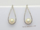 spe602 Sterling Silver Drop Design Freshwater Pearl Earring Hook