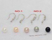 Spe616 7-7.5mm Round Pearl Hook Dangle Earrings Wholesale