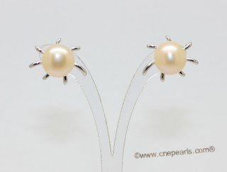 spe625 sterling silver 8.5-9mm freshwater bread pearl stud earring on sale