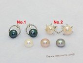 spe625 sterling silver 8.5-9mm freshwater bread pearl stud earring on sale