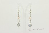 spe638  Dangle Earrings in 925silver hook with different size freshwater pearl