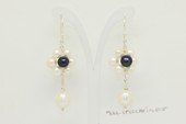 Spe641 Stering Silver  Freshwater Potato and Rice Pearl Cluster  Earrings