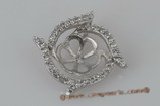 spm075 Sterling silver Blooming flower pendant mounting