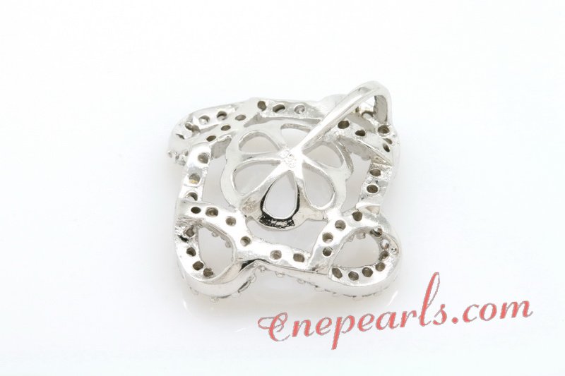 spm077 Designer flower pendant mounting in sterling silver