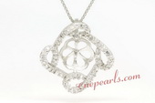 spm077 Designer flower pendant mounting in sterling silver