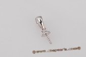 Spm098 Solid 18K White Gold Pearl Pendant Tail