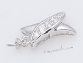 Spm184 Sterling Silver Sparkling Zircon Pendant Mounting For Jewelry Marking