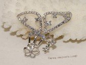 spm227  Sterling silver flying butterfly  pendant mounting with zircon