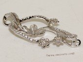 spm231 Cubic Zircon 925 Sterling Silver Floral Branch Pendant Mounting