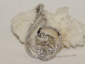 spm234 Sterling Silver Sparkling Zircon Pendant Tail For Jewelry Marking
