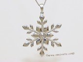 spm295 Sterling Silver Snow Flower Pendant Mounting For Jewelry Marking