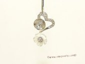 spm299 Sterling Silver Sparkling Zircon Pendant Mounting For Jewelry Marking