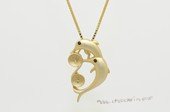 spm312 Sterling Silver Dolpin Shape Pendant Mounting in Gold Color