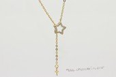 spm326 Sterling Silver Star Shape Necklace Pendant Mounting in Gold Color With Chain
