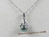 spp027 sterling green bread fresh water pearl pendant