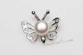 Spp385 White Freshwater Pearl Sterling Silver Pendant 6-7mm Bread AAA