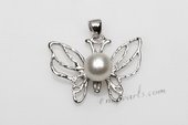 Spp391 Butterfly Designer Pendant with a 6-7mm Freshwater Round Pearl