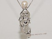 Spp434 Sterling Silver Mermaid Pendant with Cultured Freshwater Pearl