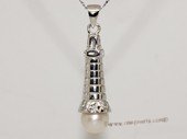 Spp448 925 Sterling Silver  Lighthouse Pendant with Freshwater Pearl