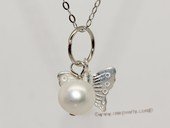 spp498  10-11mm Potato Pearl Sterling Silver  Charm Pendant