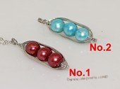 spp500  Handmade  Silver Tone Wire Wrap potato Pearl Pendant