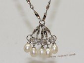 Spp515 Sterling Silver Chain Freshwater Pearl Necklace With Sterling Fitting