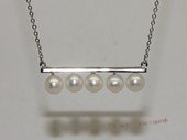 Spp553 Fashion freshwater pearl sterling silver chain Necklace