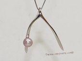 spp555  sterling silver 6-7mm freshwater round pearl pendant