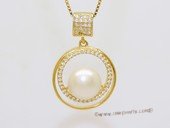 spp561 Unique 9-9.5mm bread pearl sterling silver pendant