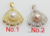 spp573 Fashion 9-9.5mm bread pearl sterling silver pendant