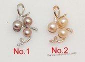 spp574 Fashion 5.5-6mm bread pearl sterling silver pendant