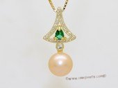 spp575 Fashion 8-8.5mm bread pearl sterling silver pendant