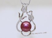 spp577 Sterling Silver Flower Style Pendant With Freshwater Pearl