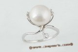 spr041 Gorgeous 925Silver 11-12mm white pearl ring
