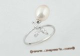 spr044 Stunning Sterling silver 7-8mm rice pearl ring on sale