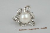 spr106 Sterling silver 11.5-12mm bread pearl designer ring