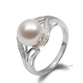 Spr133 Forever Collection Freshwater Pearl and Zircon Ring