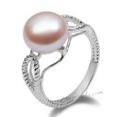 Spr141 Classic Collection Purple Freshwater Bread Pearl 925silver Ring