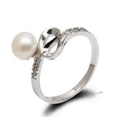 Spr166 Newest Design Sterling Silver Ring with Freshwater Pearl