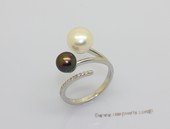 spr245 Sterling Silver Bread Freshwater Pearl Ring