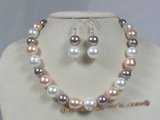 spset013 multi colour south sea shell pearl beach pearl jewelry set