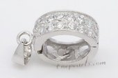 Spt010 Large Sterling Silver Ring Shape Enhancer Pendant Bail