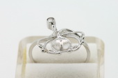 srm016 Wholesale sterling silver Ring Setting in flower design,US size 7