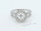 srm027 Stylish sparkling sterling silver Ring Setting in wholesale,US size 7