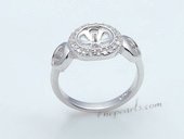 srm028 Stylish sparkling sterling silver Ring Setting on sale,US size 7