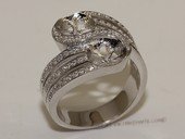 Srm037 Fashion sparkling Ring Setting in sterling silver wholesale,US size 7